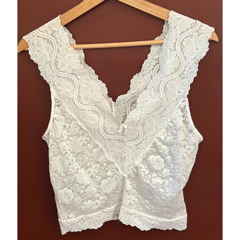 Vintage Lingerie Ilusion Lace Camisole Coquette Balletcore Romantic Bridal